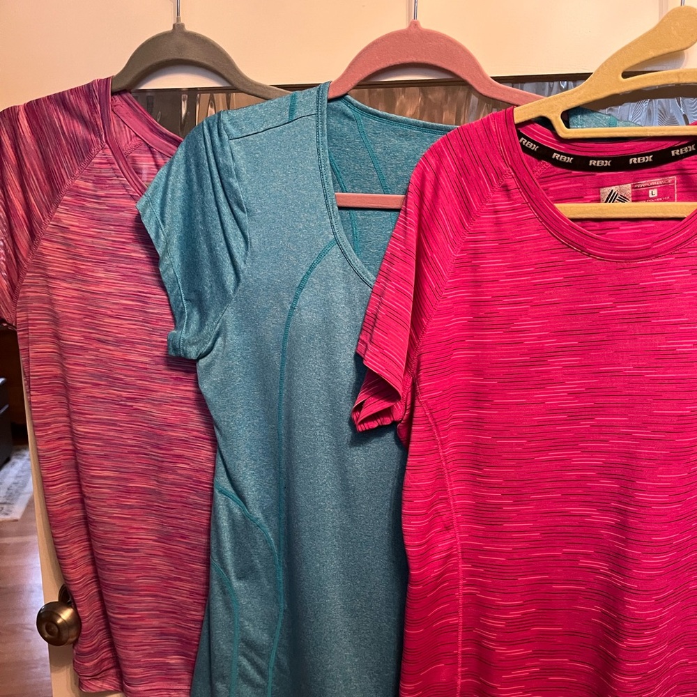 3 women’s athletic shirts
